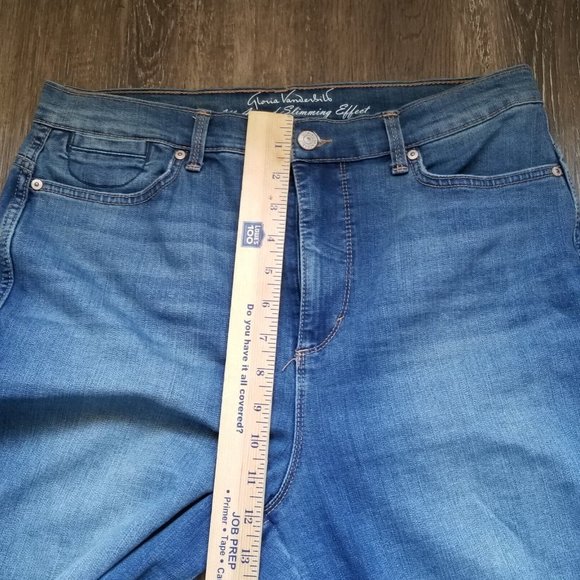 Gloria Vanderbilt Jeans Women Size 8 Super High Rise Drifter Denim Pants Frayed - Picture 8 of 12